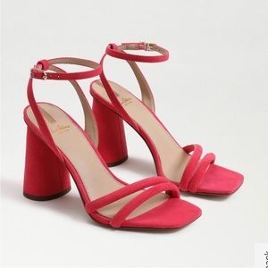Sam Edelman Kia Block Heel Sandal - Fuscia Suede